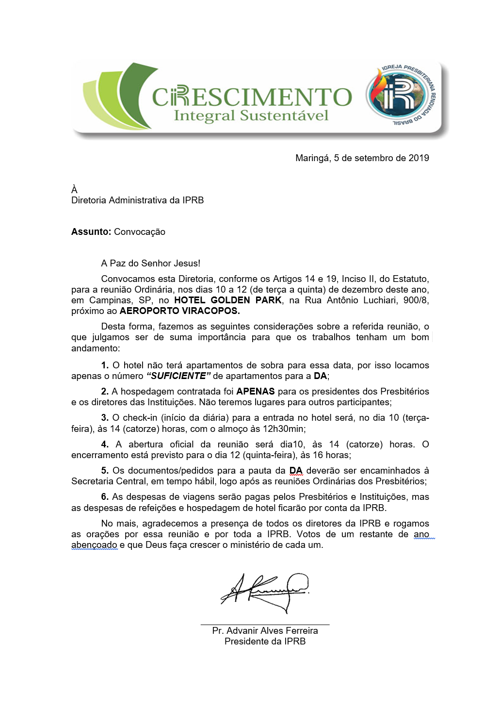 Convocação DA Dezembro